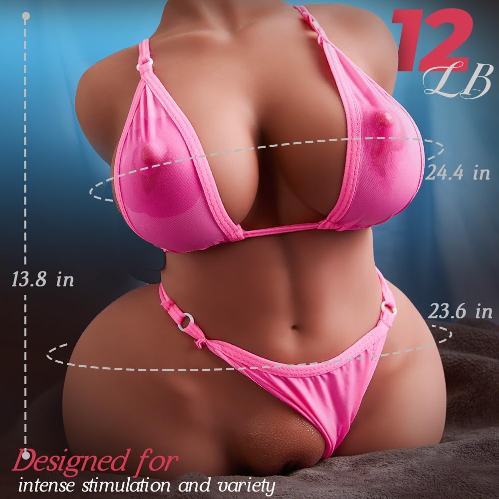 12LB Adult Male Sex Toy for Vagina Anal Breast Play, Male Sex Dolls Pussy Ass...