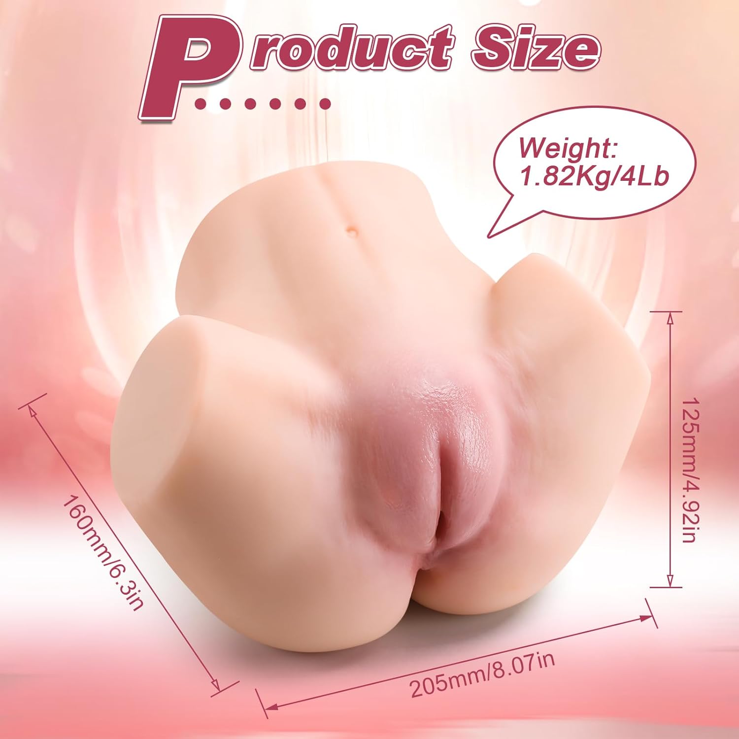 Adult Sex Toys 4LB Male Masturbator - Sex Toys for Men Realistic Sex Doll Pussy Ass