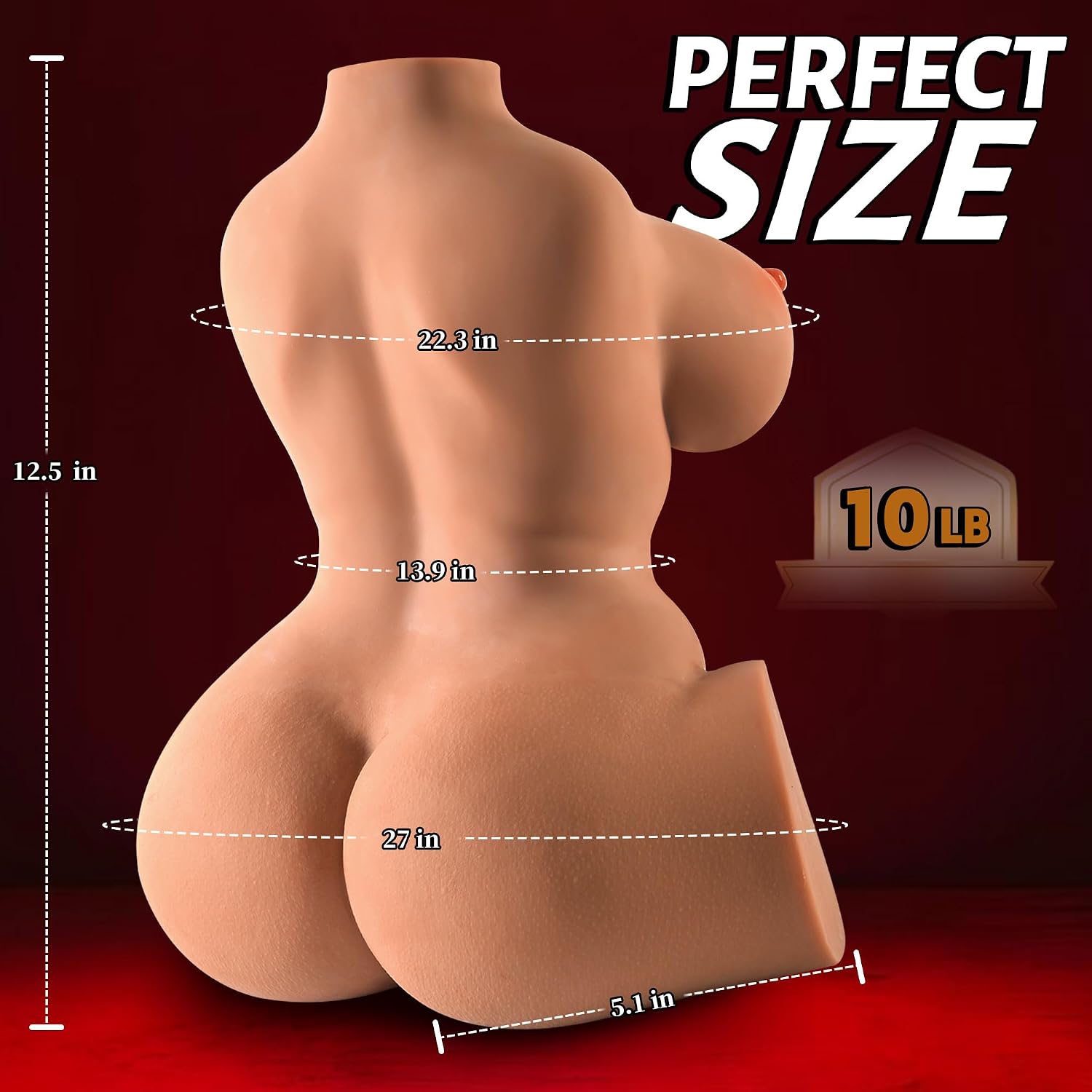 3IN1 Sex Doll Torso for Men with E-Cup Big Boobs & Bouncy Butt, Male Torso Love Doll Masturbators Cup Adult Toys for Men