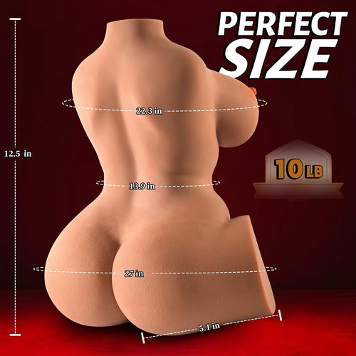 3IN1 Sex Doll Torso for Men with E-Cup Big Boobs & Bouncy Butt, Male Torso Love Doll Masturbators Cup Adult Toys for Men